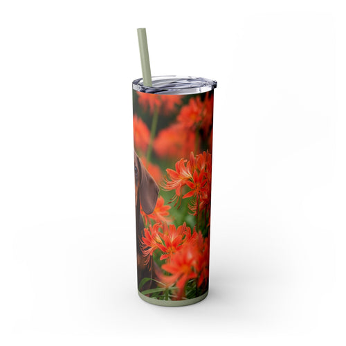 Skinny Tumbler with Straw – 20 oz Stainless Steel Cup