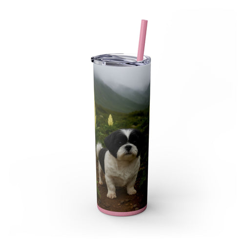 Skinny Tumbler with Straw – 20 oz Stainless Steel Cup