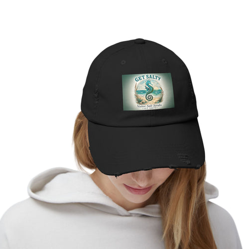 Get Salty Seahorse Distressed Cap