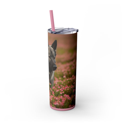 Skinny Tumbler with Straw – 20 oz Stainless Steel Cup
