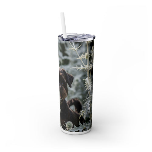 Skinny Tumbler with Straw – 20 oz Stainless Steel Cup