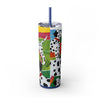 Skinny Tumbler with Straw – 20 oz Stainless Steel Cup
