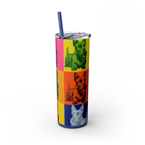 Skinny Tumbler with Straw – 20 oz Stainless Steel Cup