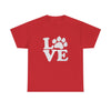 Love Paw Heavy Duty Unisex Tee Sizes Small - 5XL (11 colors)