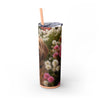 Skinny Tumbler with Straw – 20 oz Stainless Steel Cup