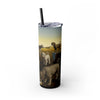 Skinny Tumbler with Straw – 20 oz Stainless Steel Cup