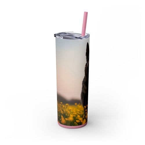 Skinny Tumbler with Straw – 20 oz Stainless Steel Cup