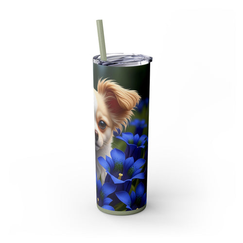 Skinny Tumbler with Straw – 20 oz Stainless Steel Cup