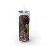 Skinny Tumbler with Straw – 20 oz Stainless Steel Cup