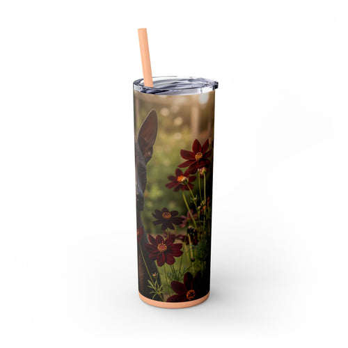Skinny Tumbler with Straw – 20 oz Stainless Steel Cup