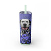 Skinny Tumbler with Straw – 20 oz Stainless Steel Cup