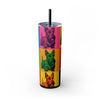 Skinny Tumbler with Straw – 20 oz Stainless Steel Cup