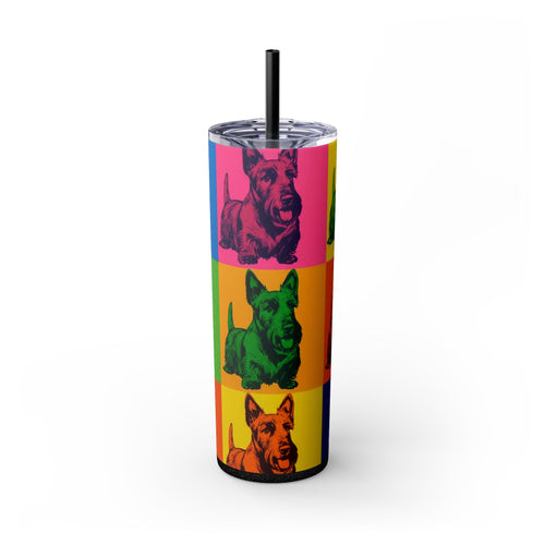 Skinny Tumbler with Straw – 20 oz Stainless Steel Cup