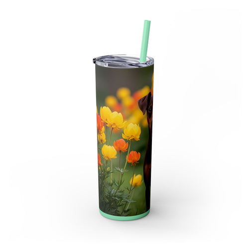 Skinny Tumbler with Straw – 20 oz Stainless Steel Cup