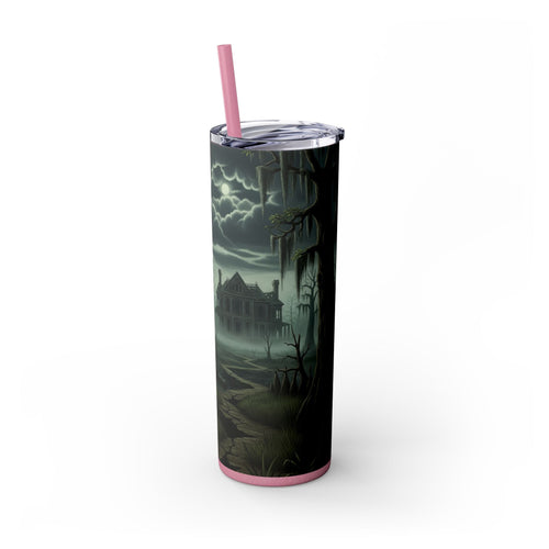 Skinny Tumbler with Straw – 20 oz Stainless Steel Cup