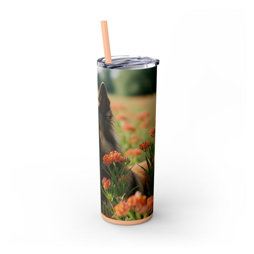 Skinny Tumbler with Straw – 20 oz Stainless Steel Cup