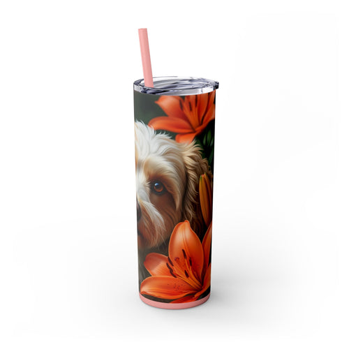 Skinny Tumbler with Straw – 20 oz Stainless Steel Cup