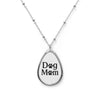 Dog Mom Oval Pendant Necklace