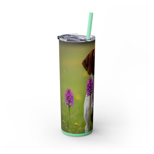 Skinny Tumbler with Straw – 20 oz Stainless Steel Cup