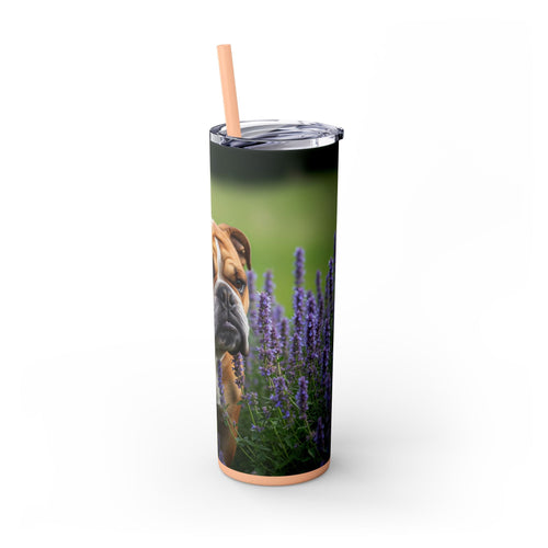 Skinny Tumbler with Straw – 20 oz Stainless Steel Cup