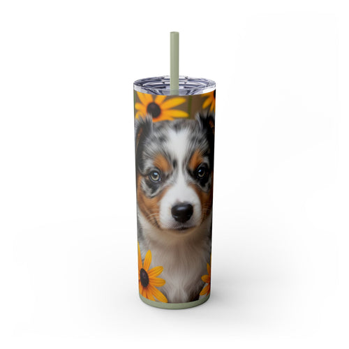 Skinny Tumbler with Straw – 20 oz Stainless Steel Cup