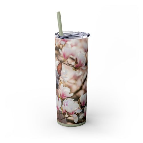 Skinny Tumbler with Straw – 20 oz Stainless Steel Cup