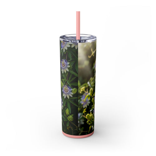 Skinny Tumbler with Straw – 20 oz Stainless Steel Cup