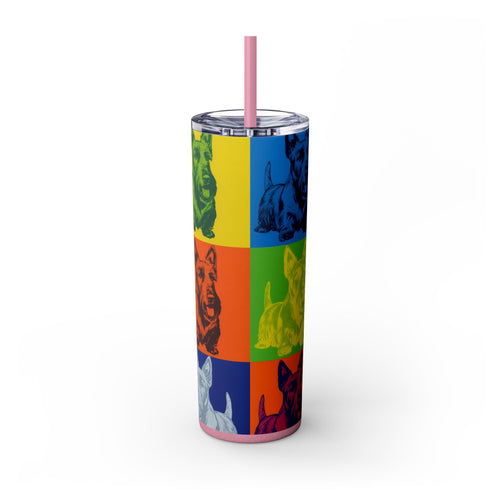 Skinny Tumbler with Straw – 20 oz Stainless Steel Cup