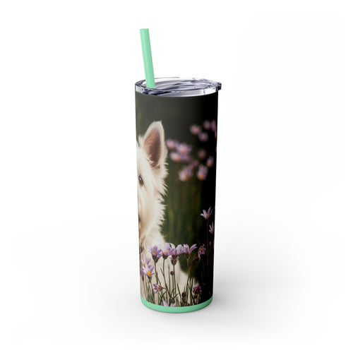 Skinny Tumbler with Straw – 20 oz Stainless Steel Cup