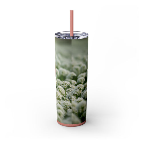 Skinny Tumbler with Straw – 20 oz Stainless Steel Cup