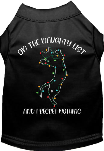 Kitty on the Naughty List Pet Shirt