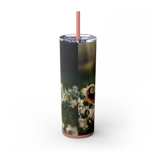 Skinny Tumbler with Straw – 20 oz Stainless Steel Cup
