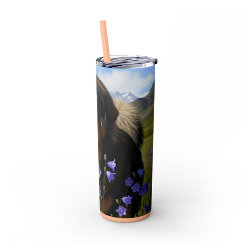 Skinny Tumbler with Straw – 20 oz Stainless Steel Cup