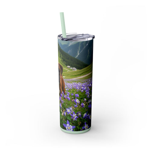 Skinny Tumbler with Straw – 20 oz Stainless Steel Cup