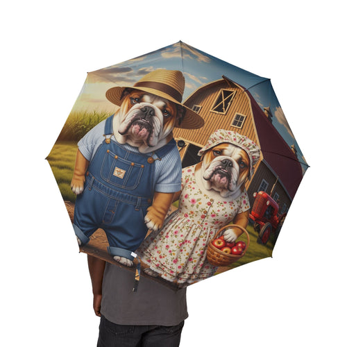 48 Semi-Automatic Umbrella – Windproof Large Travel Rain Umbrella