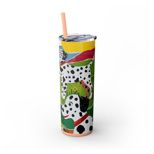 Skinny Tumbler with Straw – 20 oz Stainless Steel Cup
