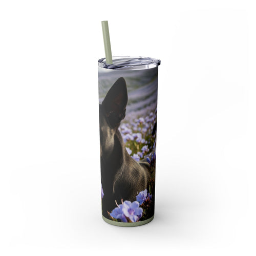 Skinny Tumbler with Straw – 20 oz Stainless Steel Cup