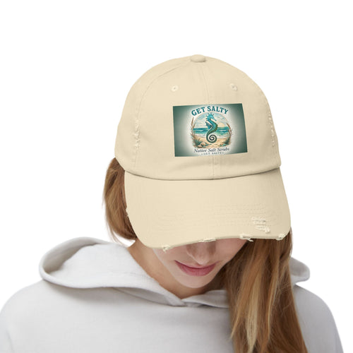 Get Salty Seahorse Distressed Cap