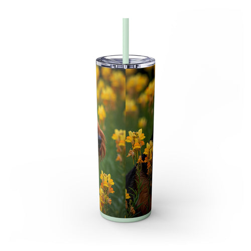 Skinny Tumbler with Straw – 20 oz Stainless Steel Cup