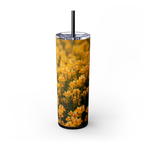 Skinny Tumbler with Straw – 20 oz Stainless Steel Cup