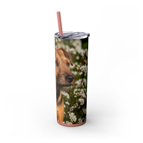 Skinny Tumbler with Straw – 20 oz Stainless Steel Cup