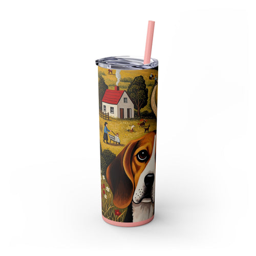 Skinny Tumbler with Straw – 20 oz Stainless Steel Cup