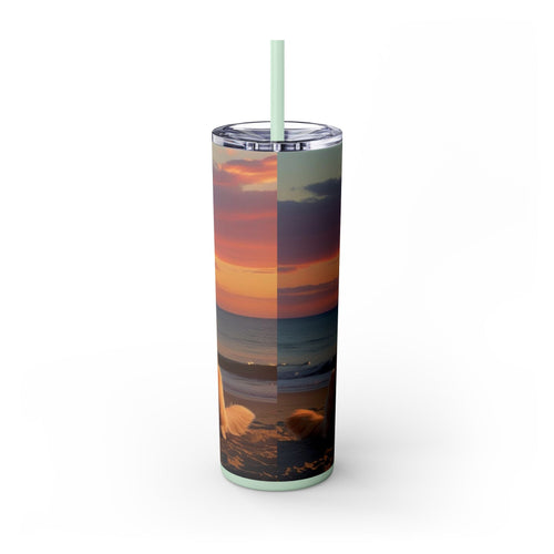 Skinny Tumbler with Straw – 20 oz Stainless Steel Cup