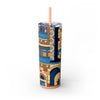 Skinny Tumbler with Straw – 20 oz Stainless Steel Cup