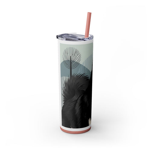 Skinny Tumbler with Straw – 20 oz Stainless Steel Cup