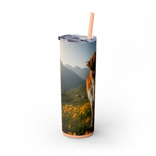 Skinny Tumbler with Straw – 20 oz Stainless Steel Cup