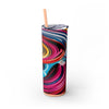 Skinny Tumbler with Straw – 20 oz Stainless Steel Cup