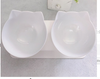 Non Slip Double Cat Bowl With Raised Stand Pet Food Cat Feeder Protect Cervical Vertebra Dog Bowl Transparent Pet Products