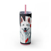 Skinny Tumbler with Straw – 20 oz Stainless Steel Cup