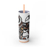Skinny Tumbler with Straw – 20 oz Stainless Steel Cup